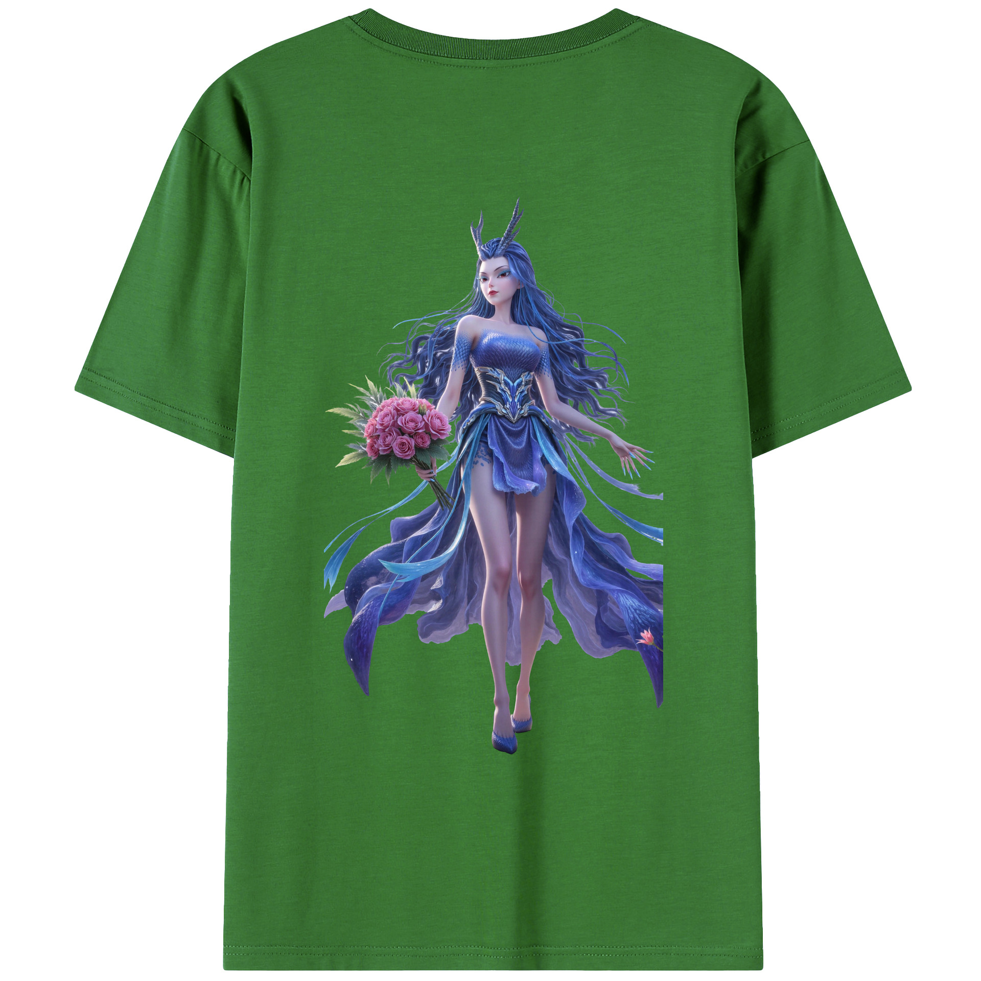 （画像用） Ne Zha 2 ナタ 魔童の大暴れ レディース半袖Tシャツ(バックプリント)